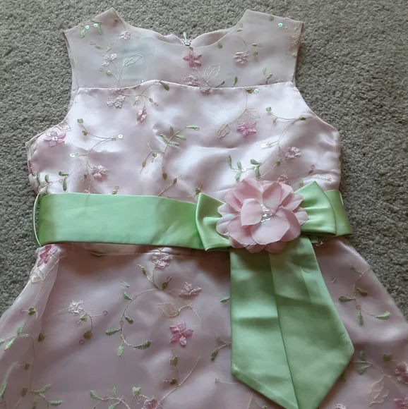 Bonnie Jean Floral Pink Dress Girls 8 - Picture 3 of 9
